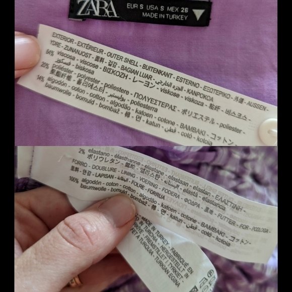 Zara purple gingham blogger mini dress small - Picture 10 of 16